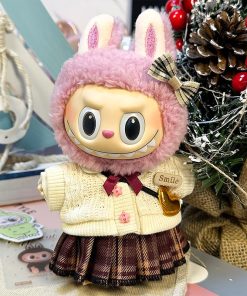 JK set (headpiece + sweater + shirt + pleated skirt + crossbody bag)
