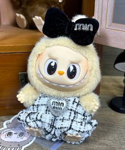 M-family black and white outfit (hair accessory + jumpsuit)