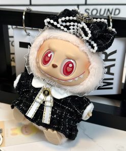 Black Chanel-style set (headpiece + top + bow tie)
