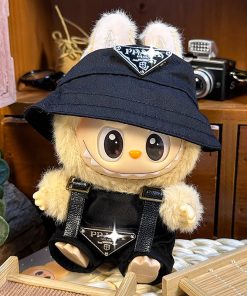 P-Brand Black Set (fisherman hat + overalls)