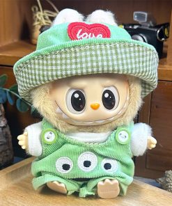 Three-Eyed Alien set (heart hat + T-shirt + overalls)