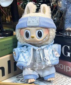 Light Blue Plaid set (headband + jacket + hoodie + sweatpants)